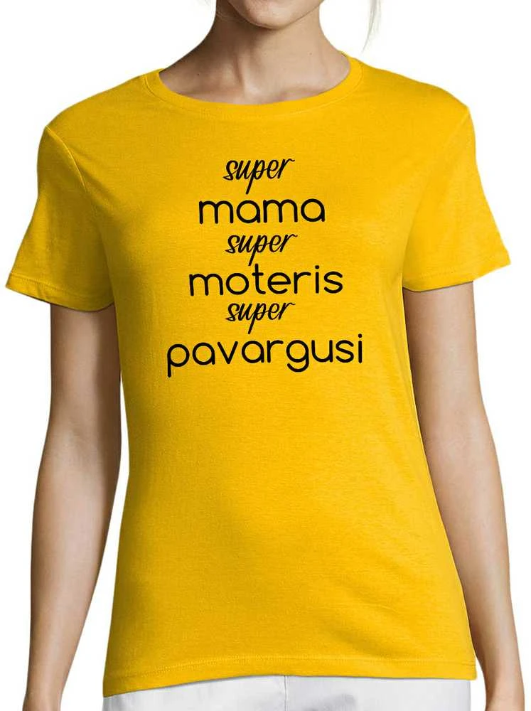 Moteriški marškinėliai "Super mama - super moteris"