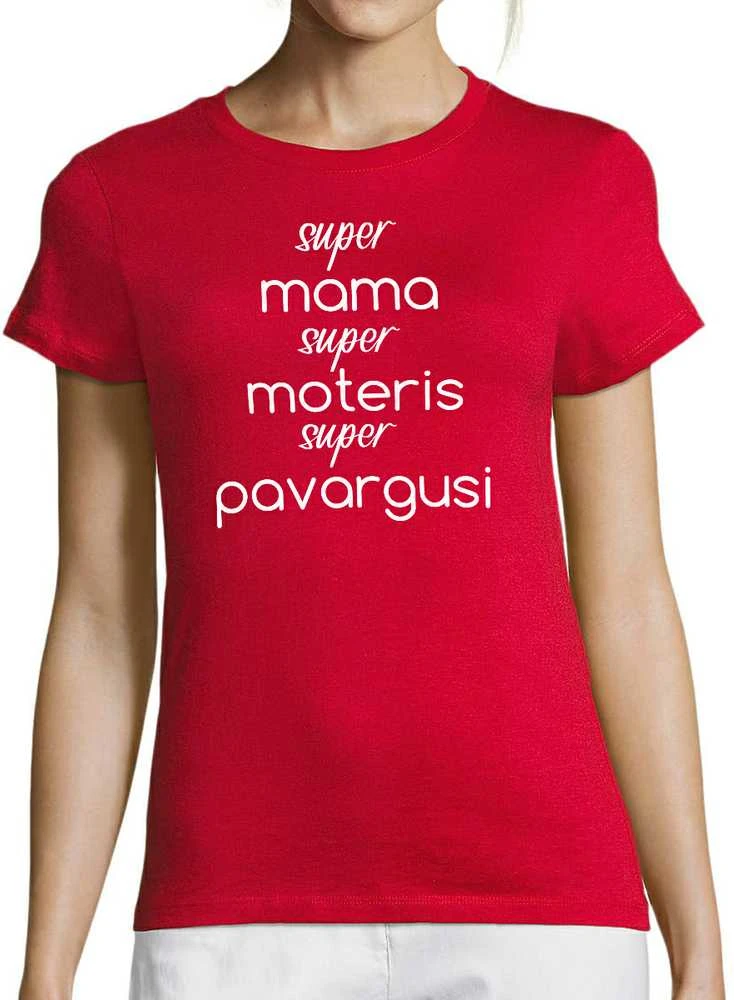 Moteriški marškinėliai "Super mama - super moteris"