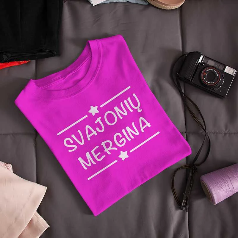 Moteriški marškinėliai "Svajonių mergina"