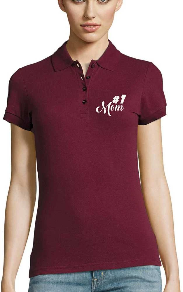 Moteriški Polo marškinėliai "#1 Mom"