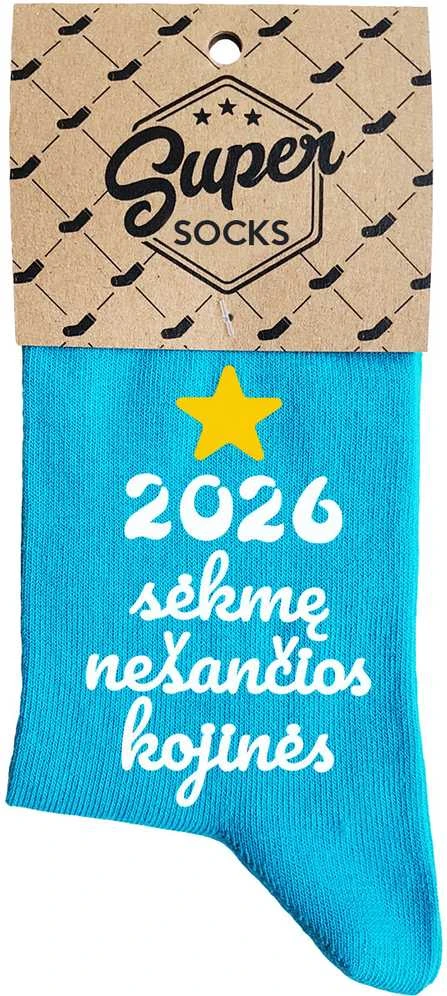 Moteriškos kojinės "2026 metais sėkmę nešančios kojinės"