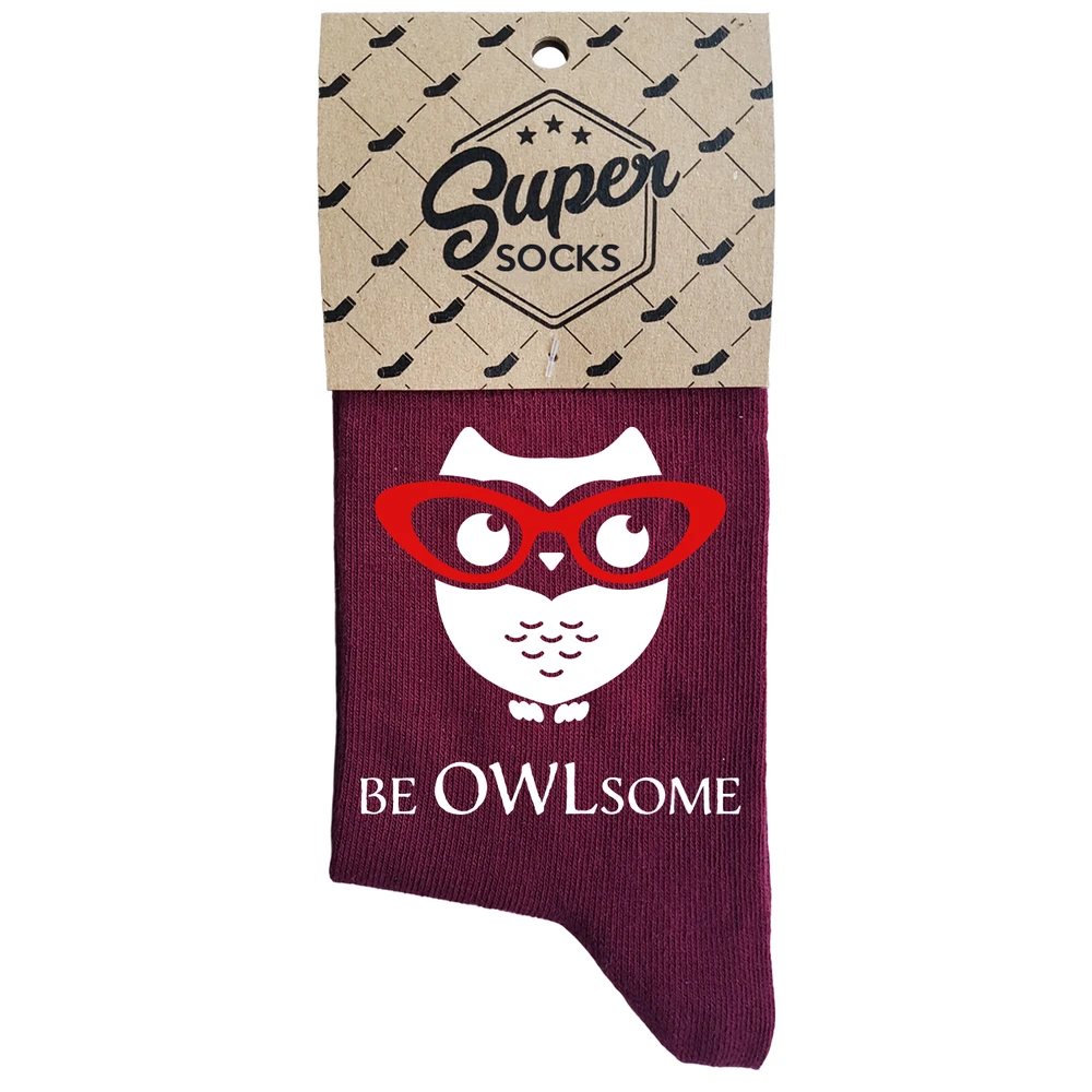 Moteriškos kojinės „Be owlsome“