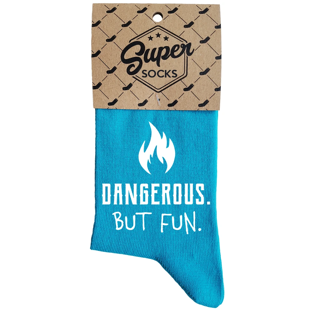 Moteriškos kojinės „Dangerous.But fun“