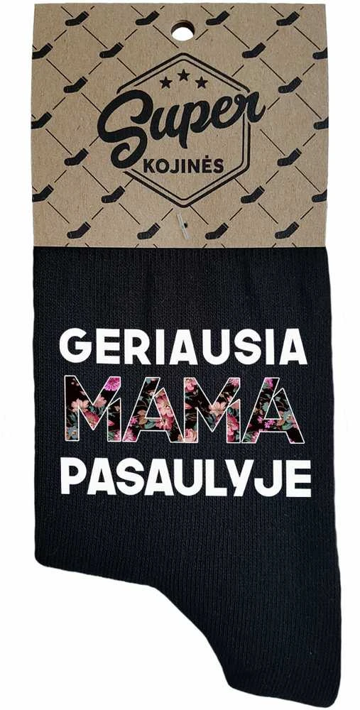 Moteriškos kojinės "Geriausia mama pasaulyje"