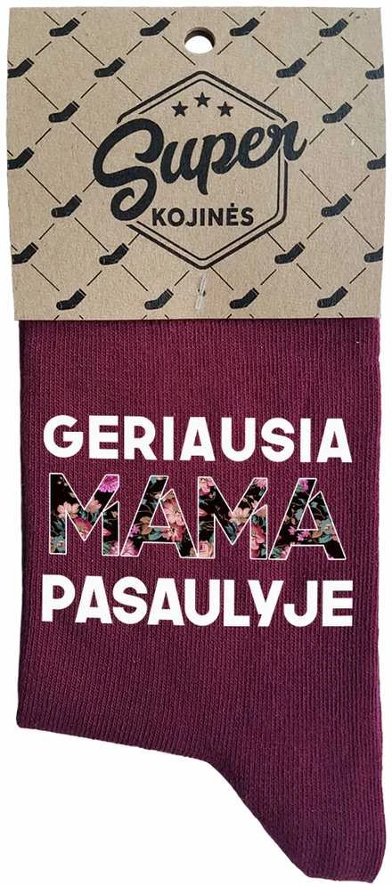 Moteriškos kojinės "Geriausia mama pasaulyje"
