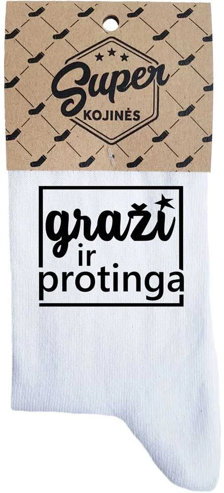 Moteriškos kojinės „Graži ir protinga“