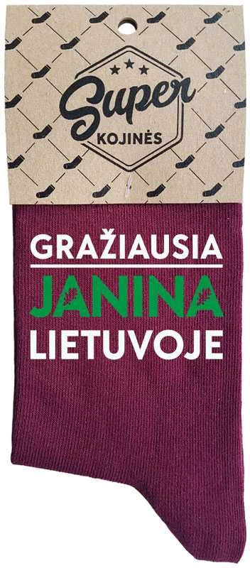 Moteriškos kojinės "Gražiausia Janina Lietuvoje"