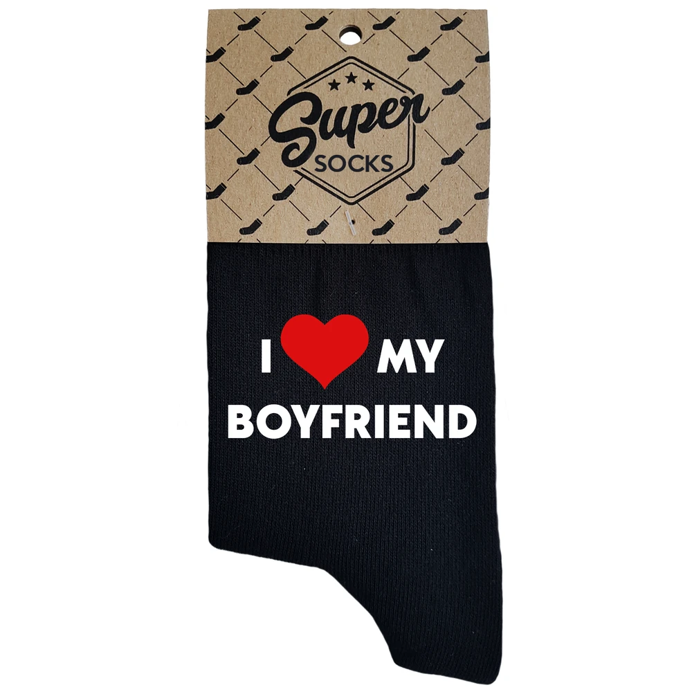 Moteriškos kojinės „I love my boyfriend“