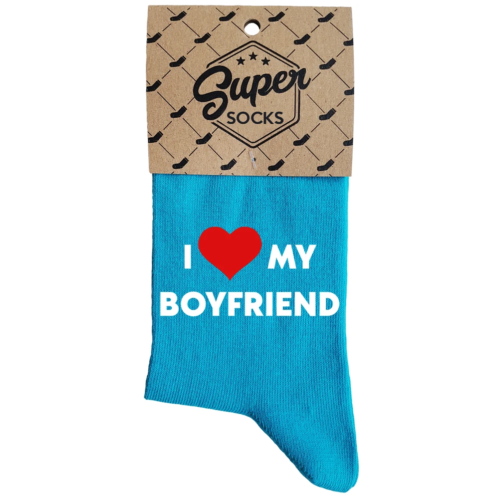 Moteriškos kojinės „I love my boyfriend“