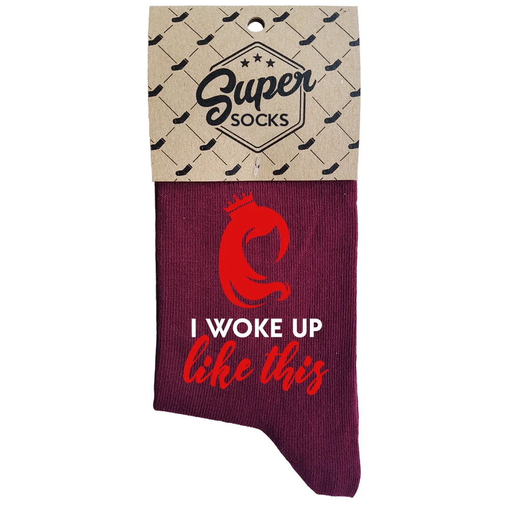 Moteriškos kojinės „I woke up like this“