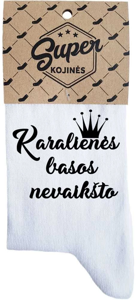 Moteriškos kojinės "Karalienės basos nevaikšto"