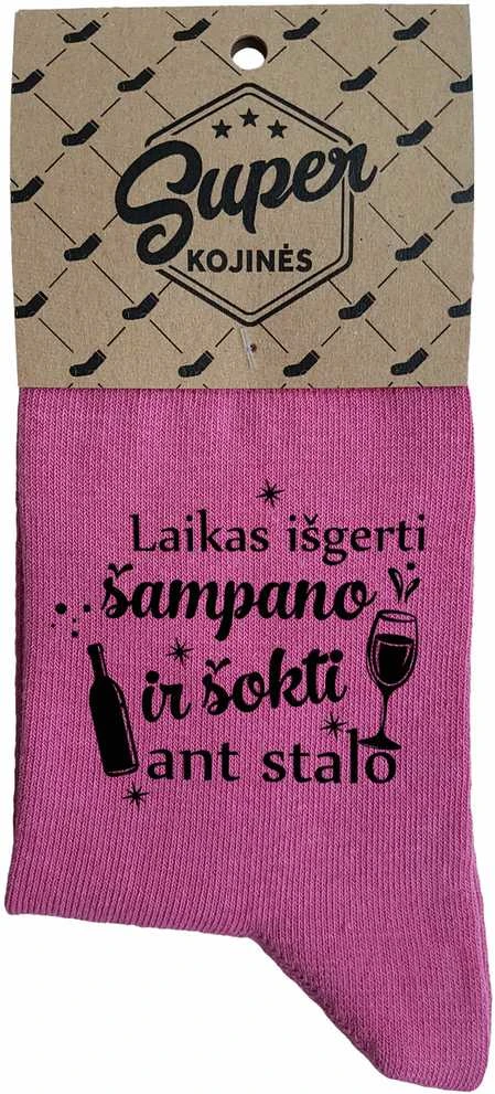 Moteriškos kojinės "Laikas išgerti šampano"