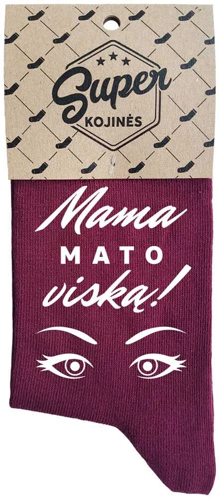 Moteriškos kojinės "Mama mato viską!"