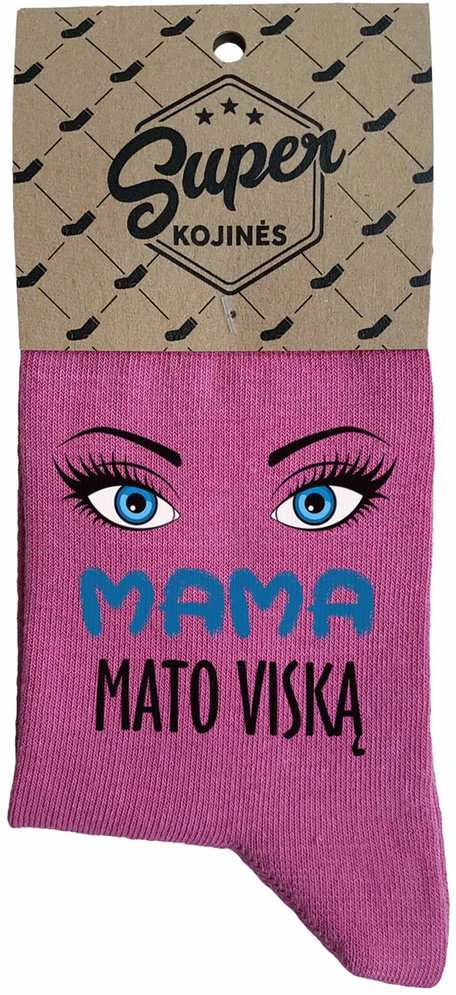 Moteriškos kojinės "Mama mato viską"