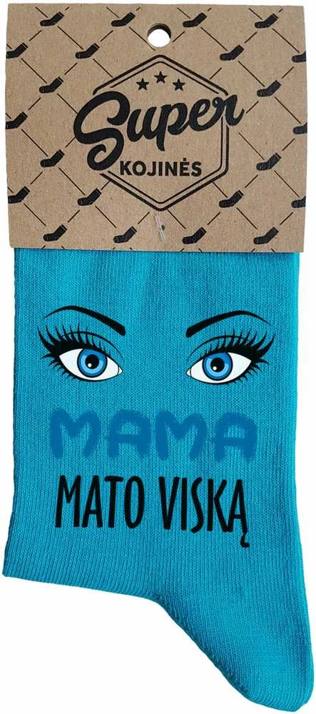 Moteriškos kojinės "Mama mato viską"