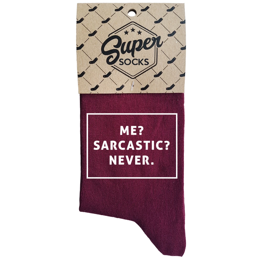 Moteriškos kojinės „Me? Sarcastic? Never“