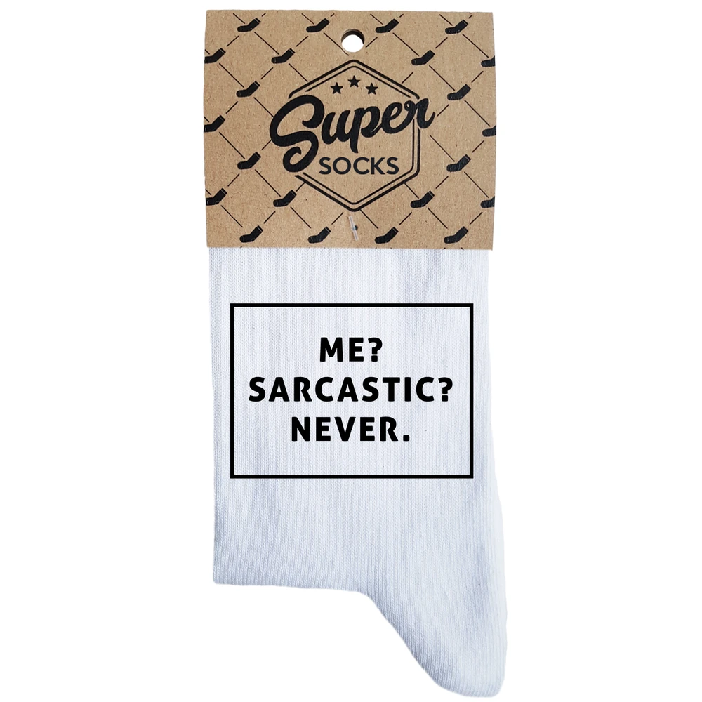 Moteriškos kojinės „Me? Sarcastic? Never“