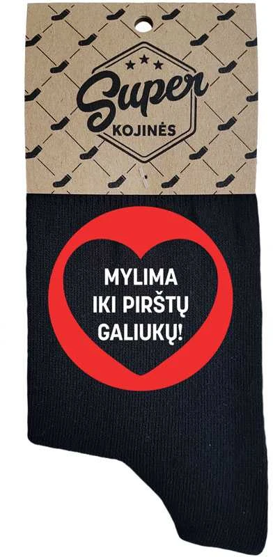 Moteriškos kojinės "Mylima iki pirštų galiukų"