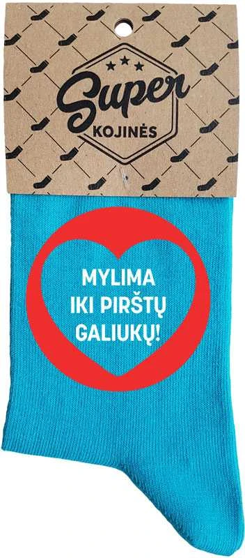 Moteriškos kojinės "Mylima iki pirštų galiukų"