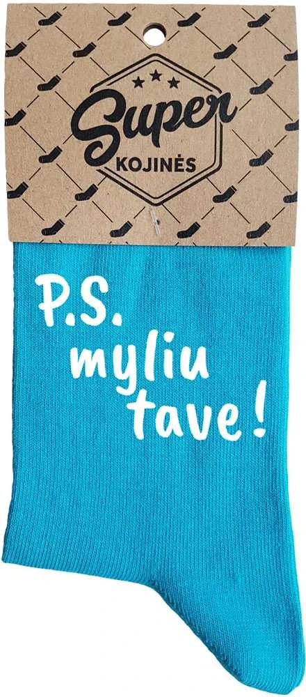Moteriškos kojinės "P.S. myliu tave!"