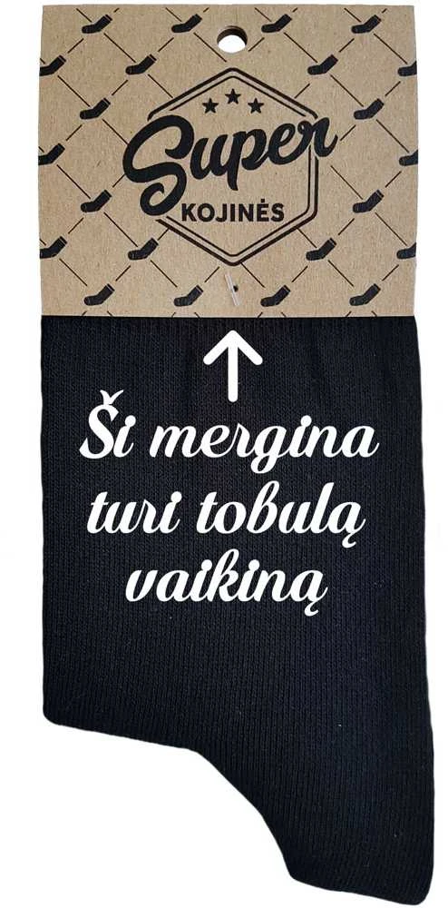 Moteriškos kojinės „Ši mergina turi tobulą vaikiną“
