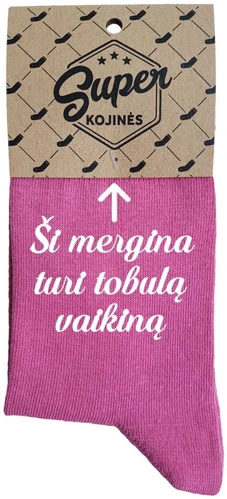 Moteriškos kojinės „Ši mergina turi tobulą vaikiną“
