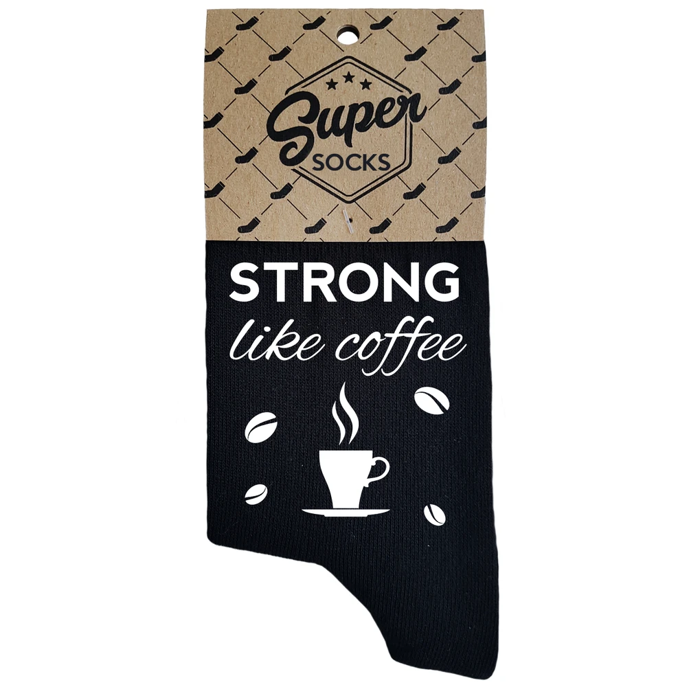 Moteriškos kojinės „Strong like coffee“