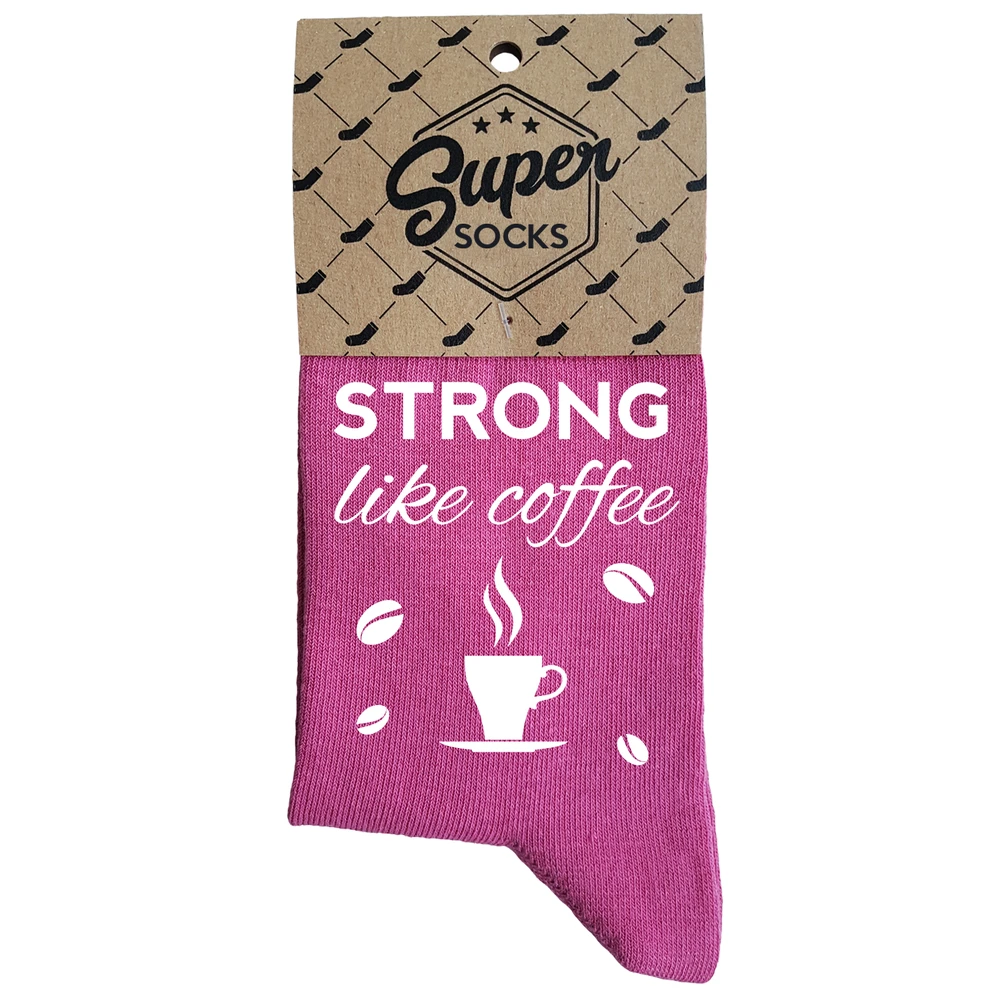 Moteriškos kojinės „Strong like coffee“