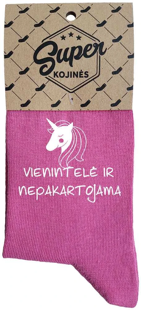 Moteriškos kojinės „Vienintelė ir nepakartojama“