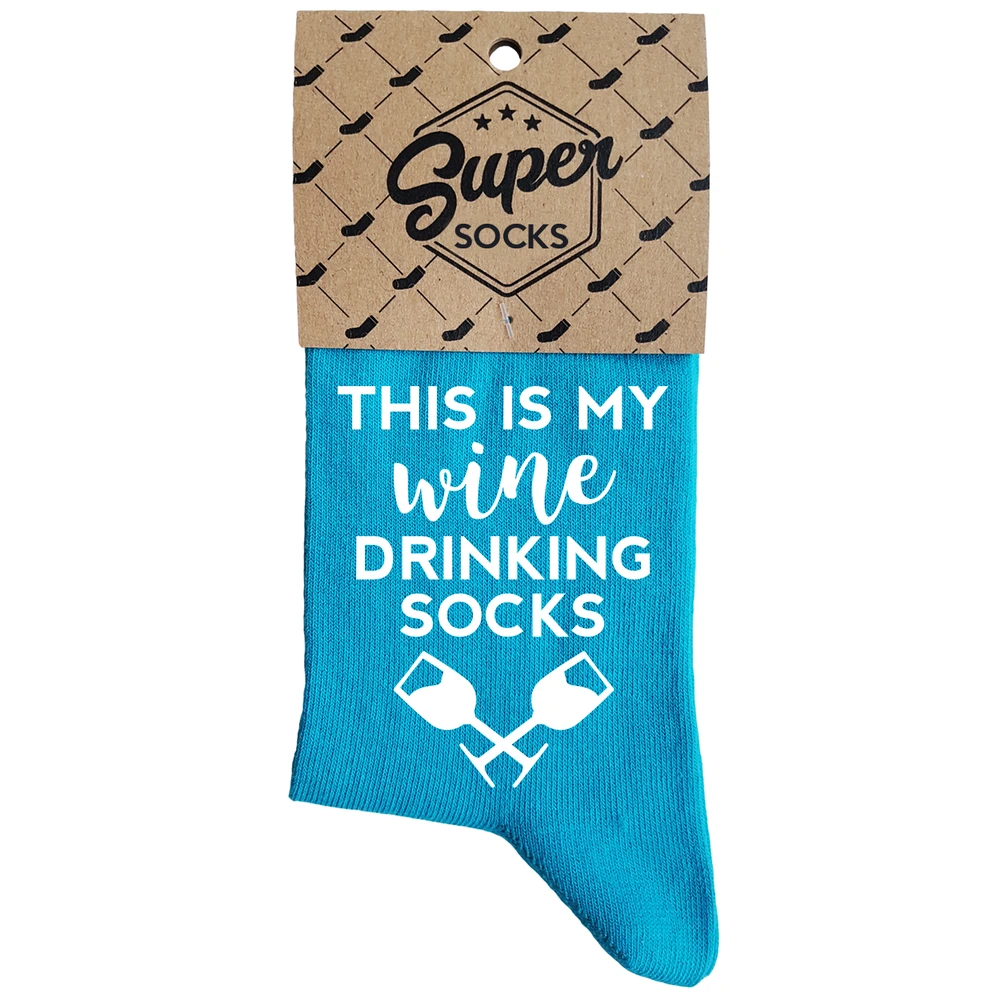 Moteriškos kojinės „Wine drinking socks“