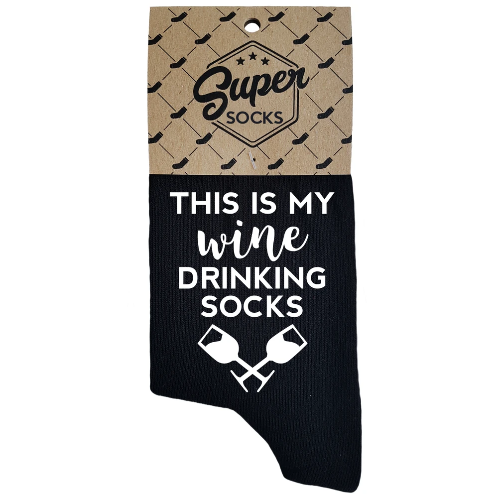 Moteriškos kojinės „Wine drinking socks“