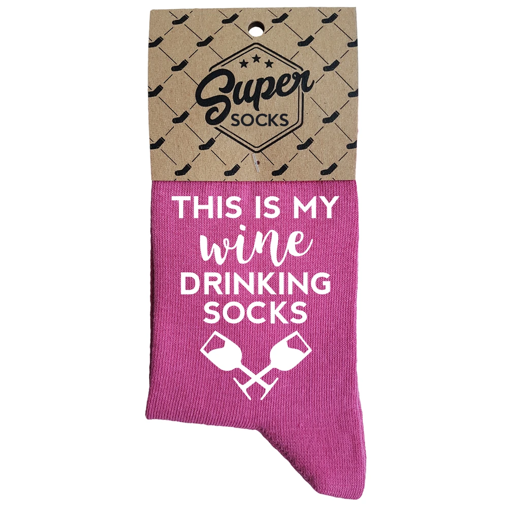 Moteriškos kojinės „Wine drinking socks“