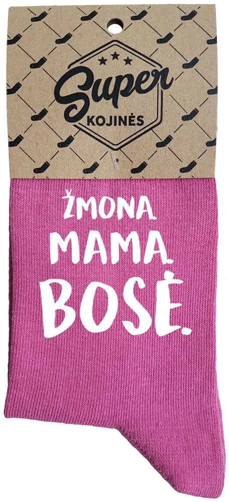 Moteriškos kojinės „Žmona. Mama. Bosė“