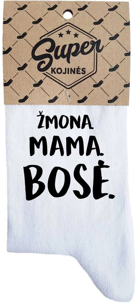 Moteriškos kojinės „Žmona. Mama. Bosė“