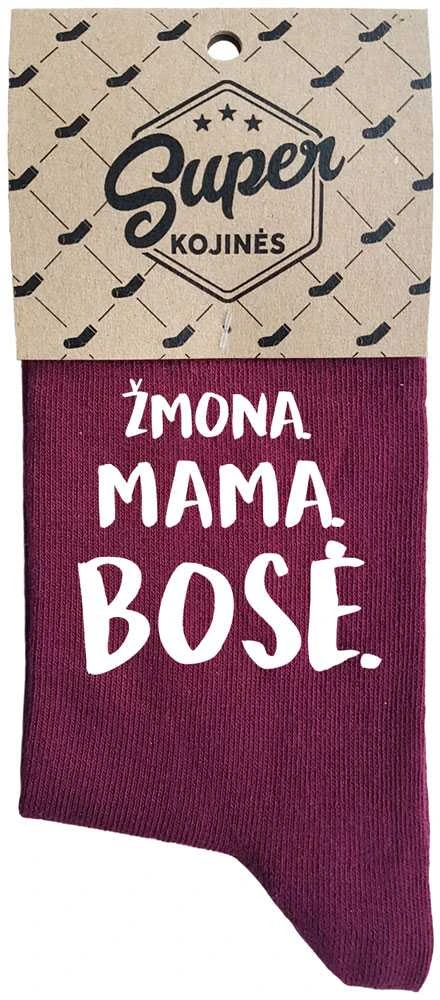 Moteriškos kojinės „Žmona. Mama. Bosė“