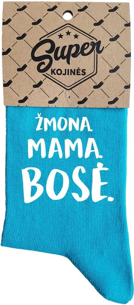 Moteriškos kojinės „Žmona. Mama. Bosė“