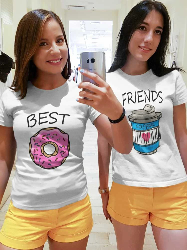 Moteriškų marškinėlių komplektas "Best friends"