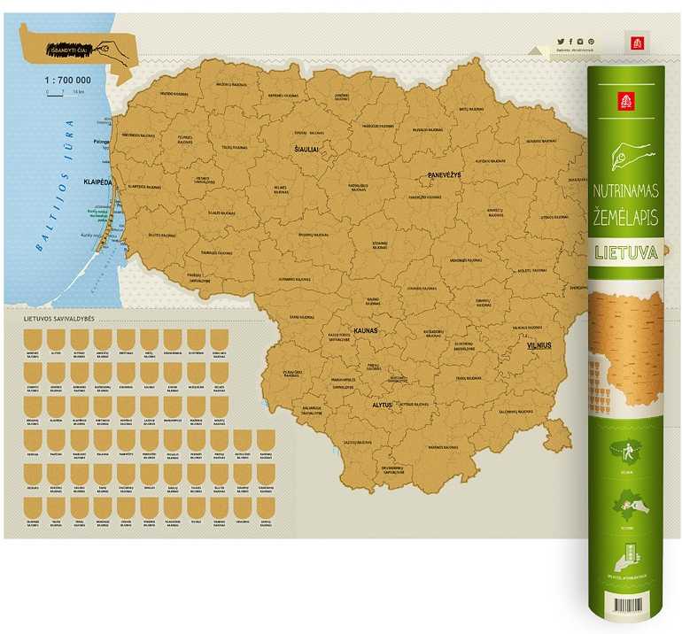 Nutrinamas LIETUVOS žemėlapis