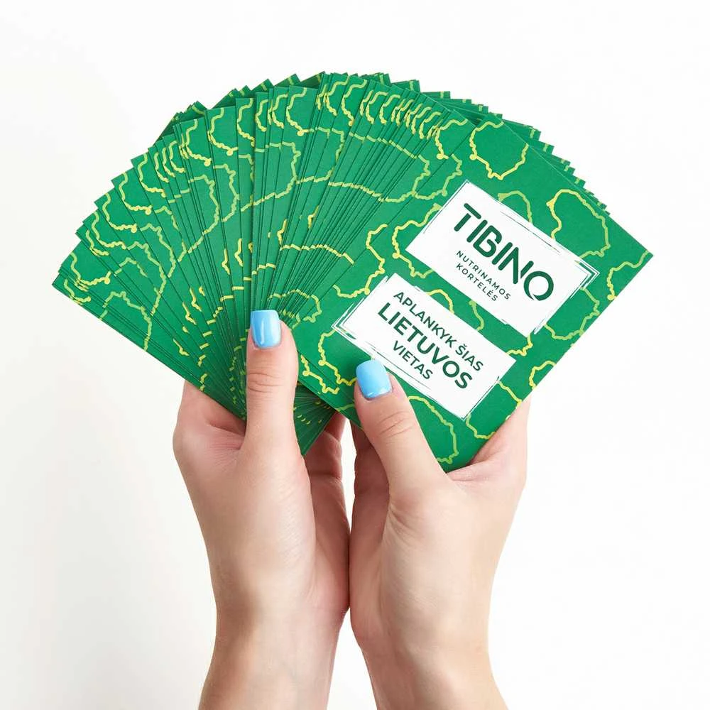Nutrinamų kortelių rinkinys TIBINO "Aplankyk šias Lietuvos vietas"