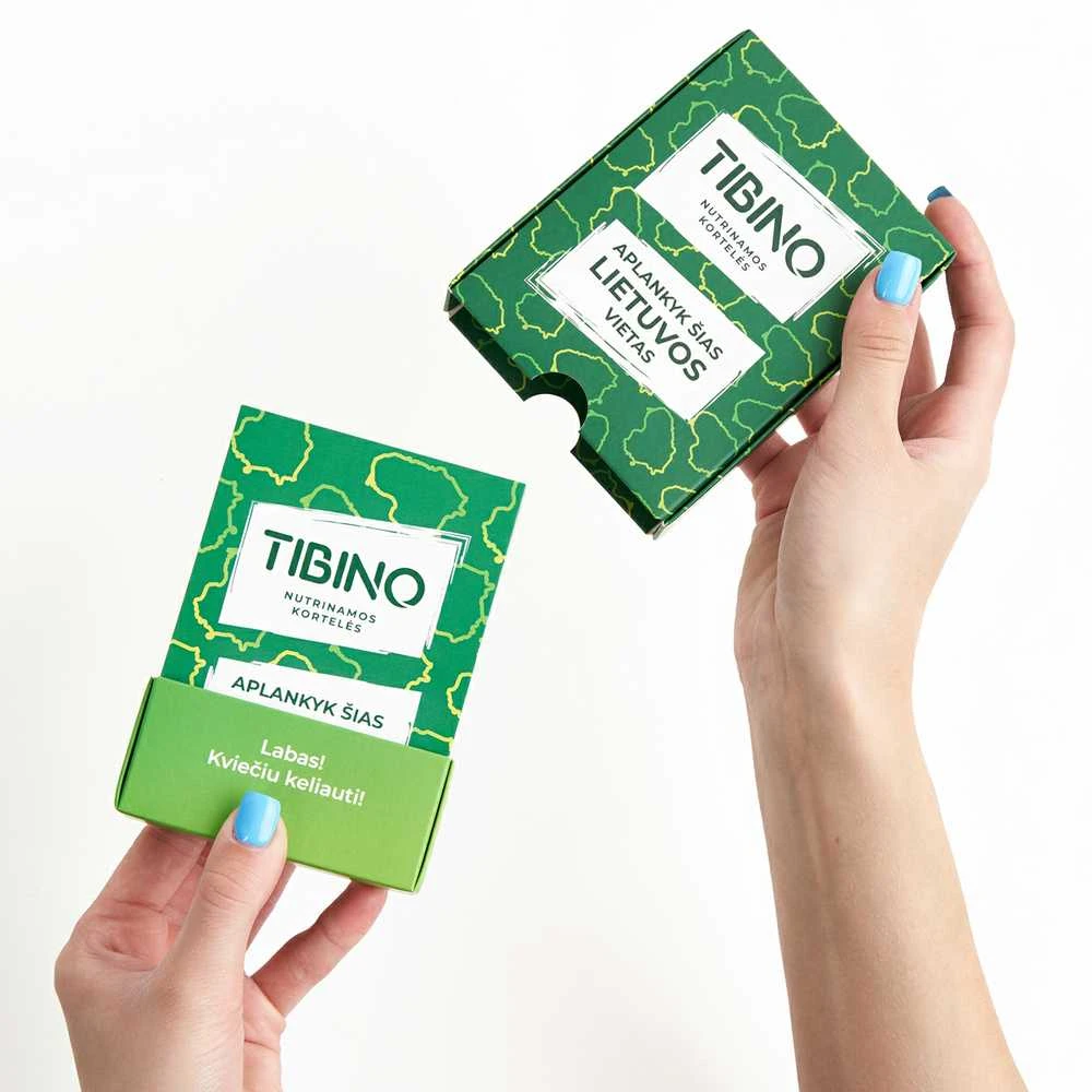 Nutrinamų kortelių rinkinys TIBINO "Aplankyk šias Lietuvos vietas"