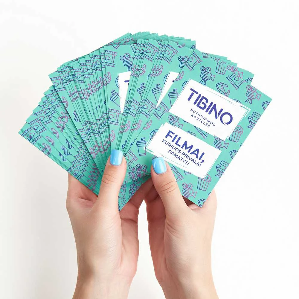 Nutrinamų kortelių rinkinys TIBINO "Filmai, kuriuos privalai pamatyti"