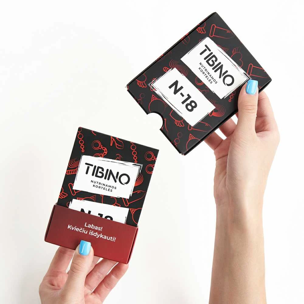 Nutrinamų kortelių rinkinys TIBINO "N-18"