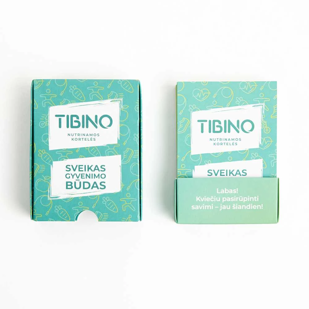 Nutrinamų kortelių rinkinys TIBINO "Sveikas gyvenimo būdas"