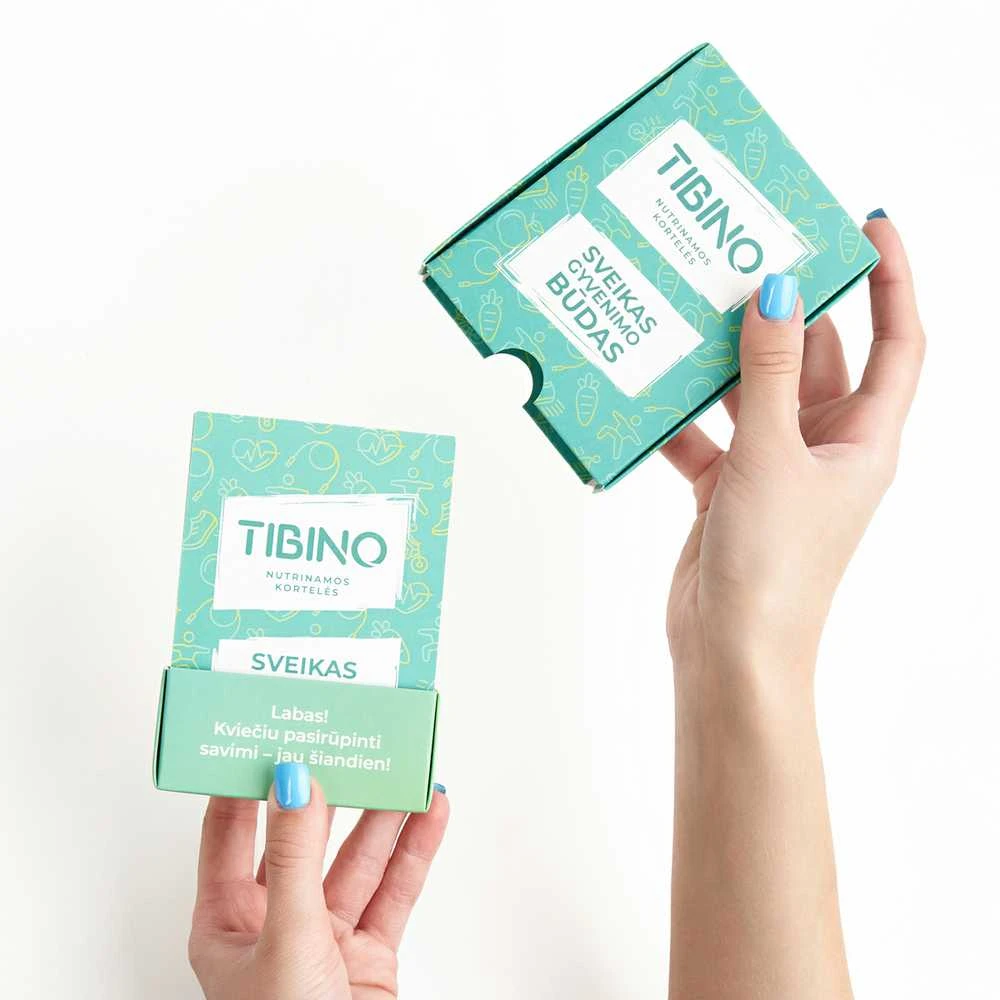 Nutrinamų kortelių rinkinys TIBINO "Sveikas gyvenimo būdas"