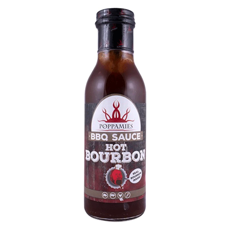 Poppamies Padažas-marinatas "Hot Bourbon BBQ", 410g.