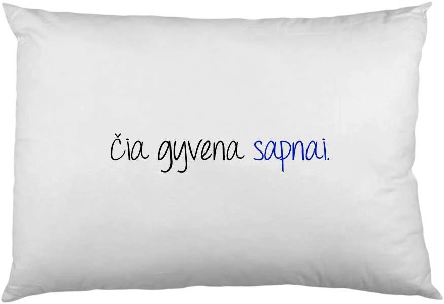 Pagalvės užvalkalas "Čia gyvena sapnai"
