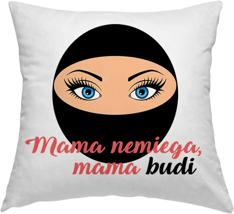 Pagalvės užvalkalas "Mama nemiega - mama budi"