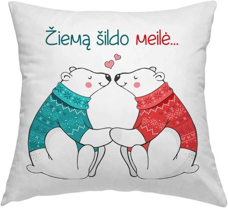 Pagalvės užvalkalas "Meilė šildo"