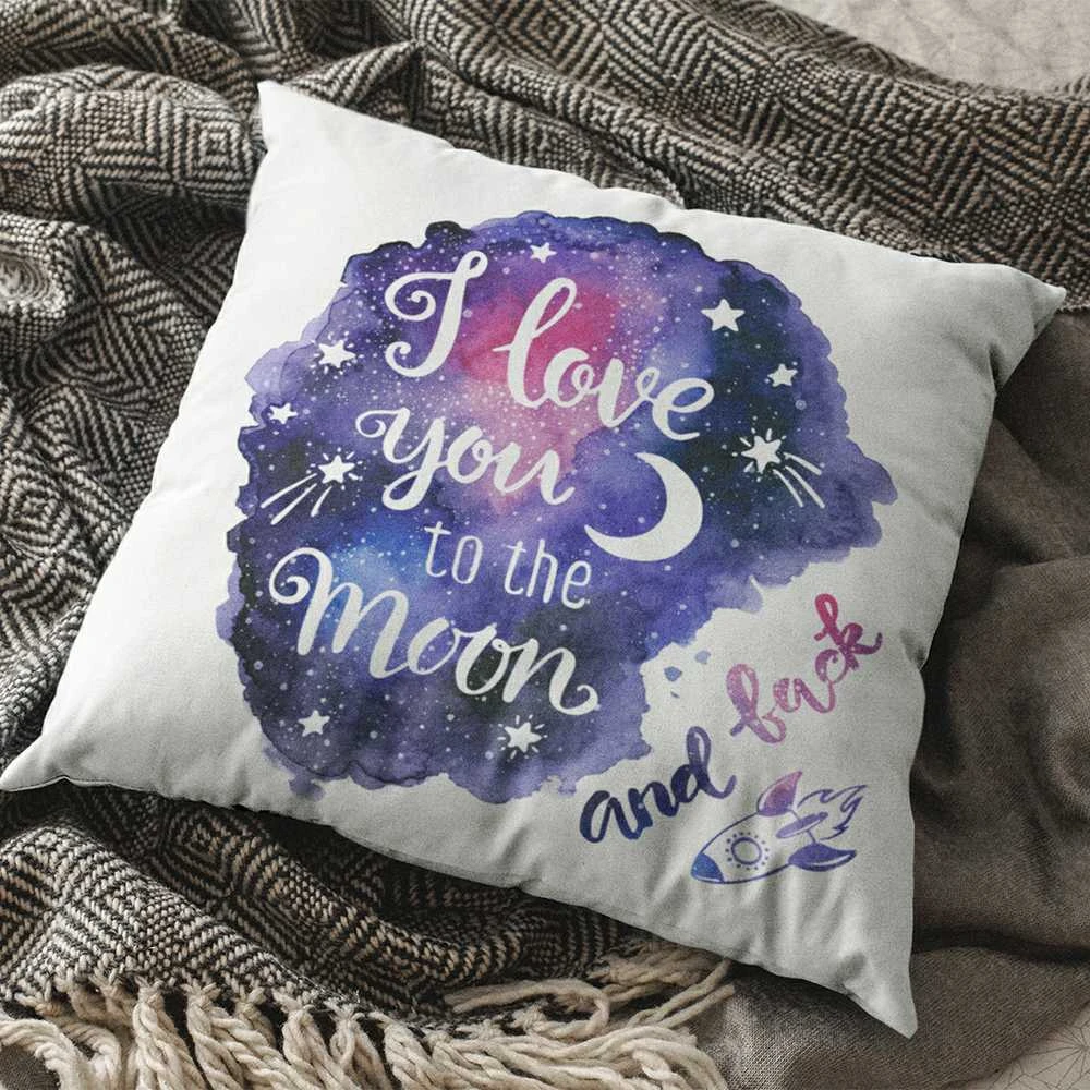 Pagalvės užvalkalas "To the moon and back"