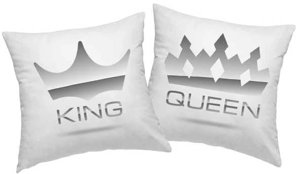 Pagalvių užvalkalų komplektas "King and Queen"